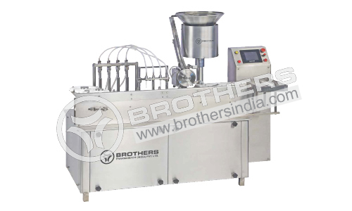 Injectable Volumetric Liquid Vial Filling with Rubber Stoppering Machine